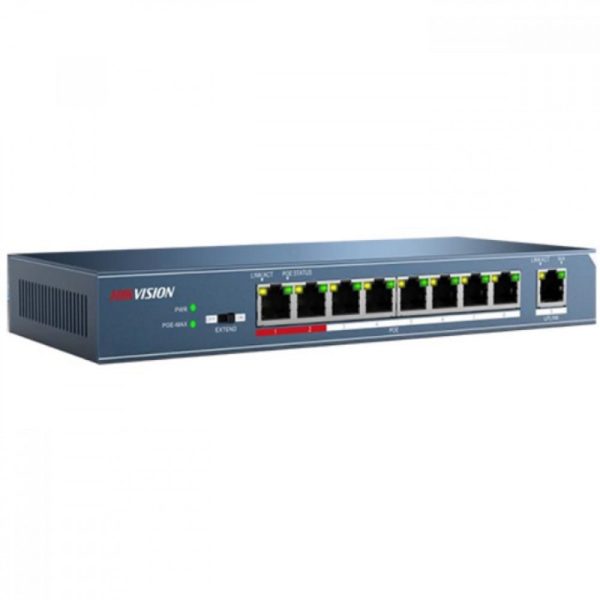 سويتش 8 منافذ POE + منفذ للربط 3E0109P - Hikvision