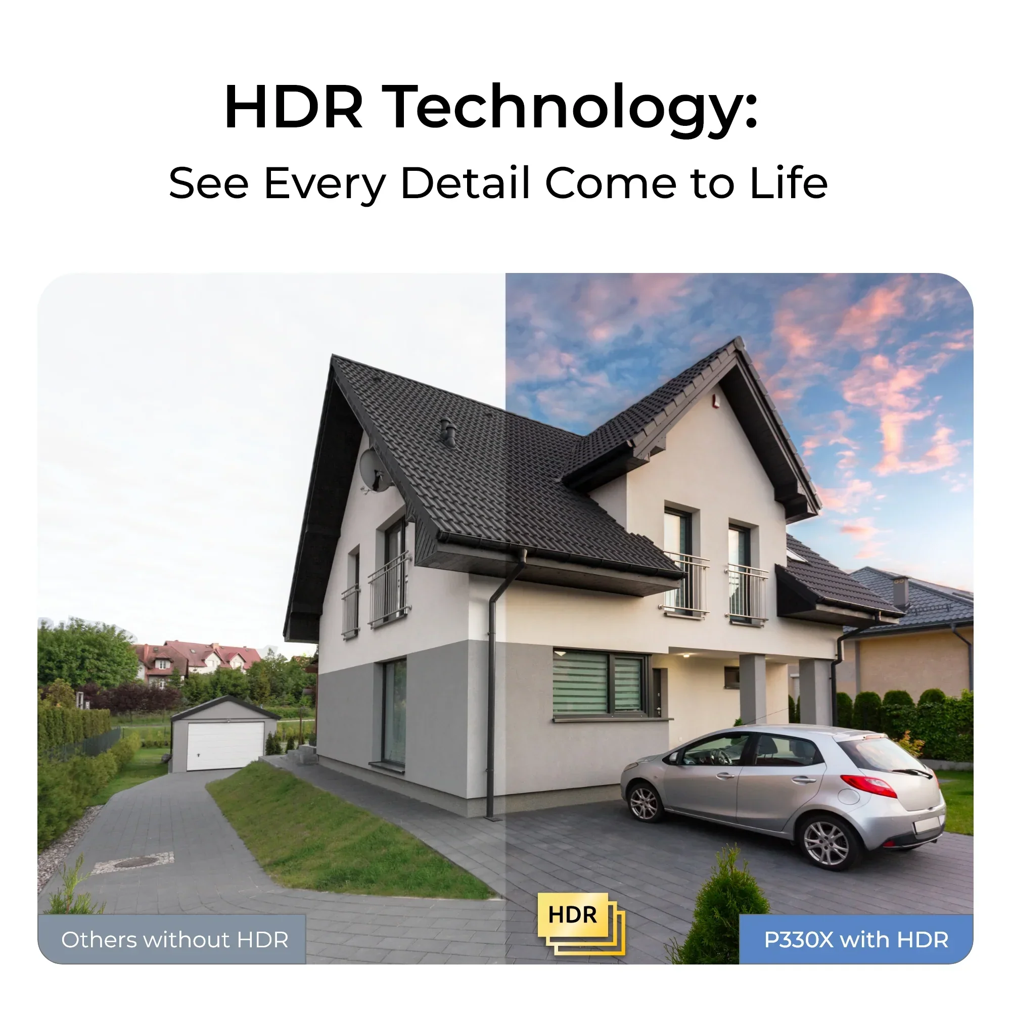 كاميرا Reolink ColorX Series CX810: كاميرا خارجية بدقة 8 ميجابكسل، رؤية ليلية بألوان حقيقية، تقنية PoE، إضاءة دافئة قابلة للتعديل حتى 3000 كلفن الصورة 4