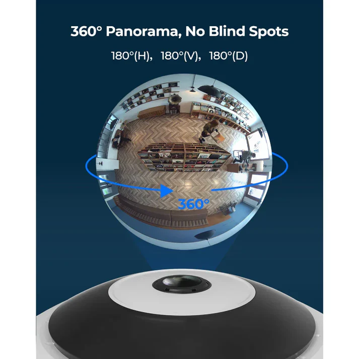 كاميرا المراقبة الداخلية بانورامية بزاوية 360 درجة من سلسلة Reolink Fisheye FE PW الصورة 2