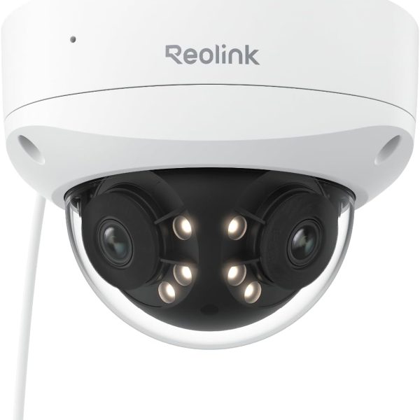 كاميرا Reolink Duo 2V PoE: كاميرا IP بتقنية PoE مقاومة للتخريب بدقة 4K و8 ميجابكسل ومعيار IK10 مع رؤية بانورامية 180 درجة