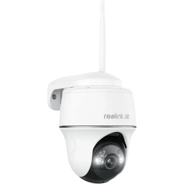 كاميرا لاسلكية مستقلة تعمل بالطاقة الشمسية/البطارية بدقة 4K و8 ميجابكسل مع خاصية التحريك والإمالة وأضواء كاشفة